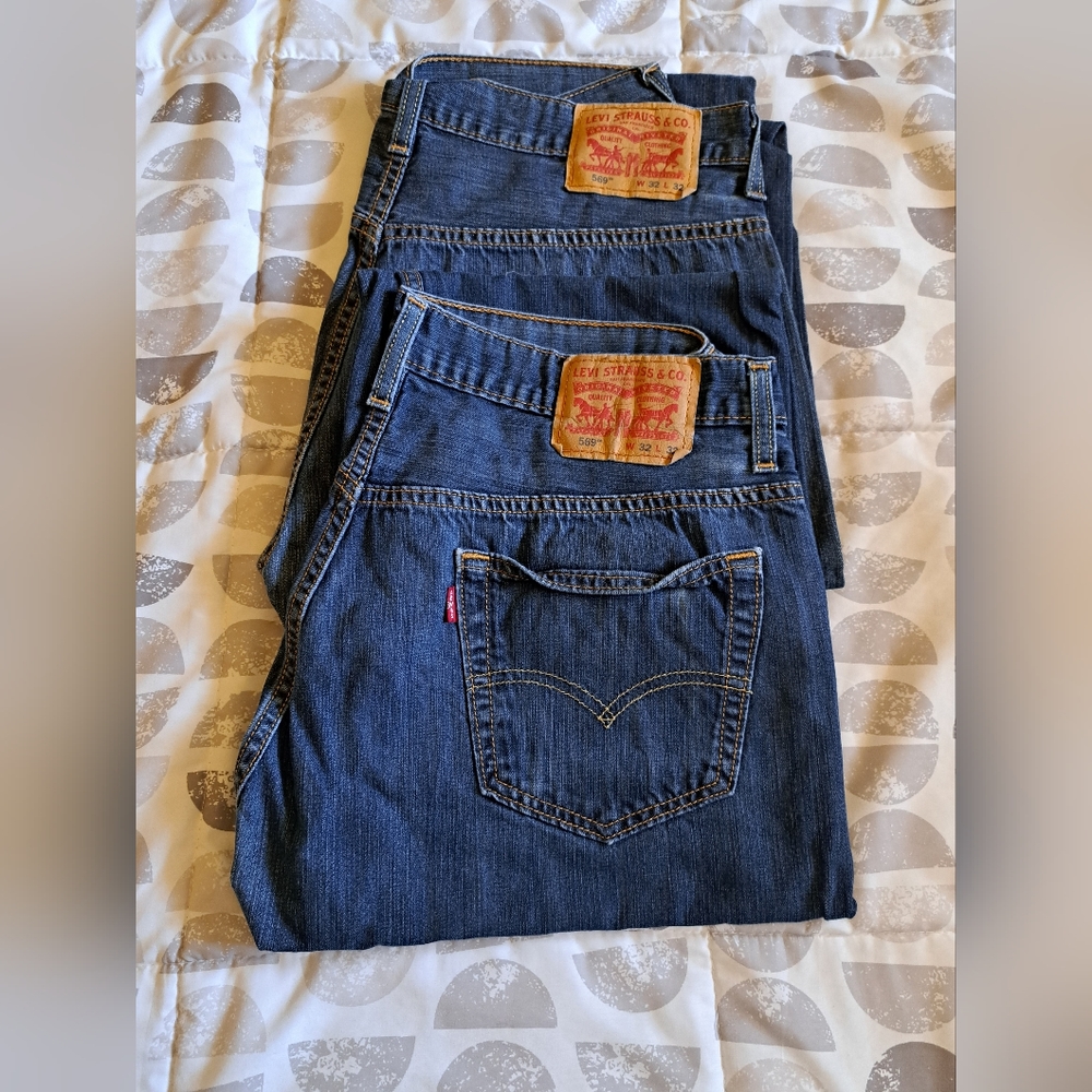 2pr Authentic Levis 569 32/32